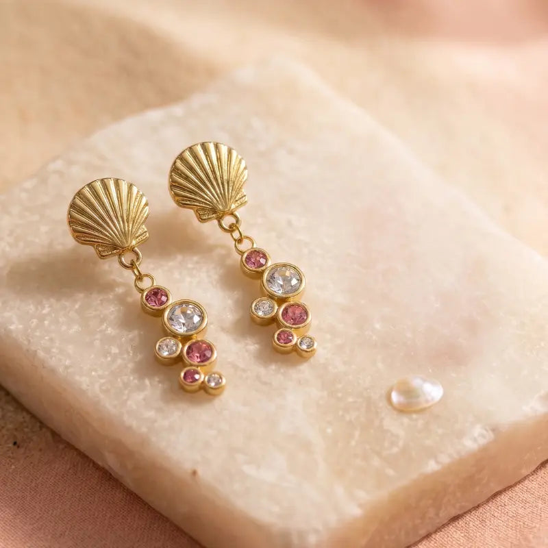 Zyler-Infini Coral Sunset Earring Tarnish-Free Earrings UAE