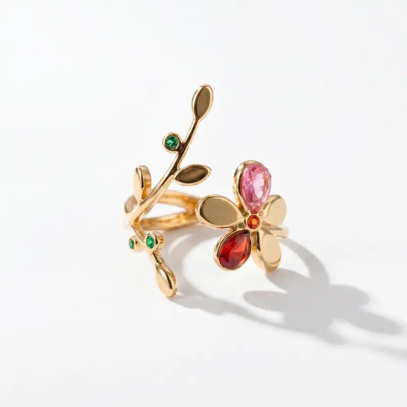 Zyler-infini Flora & Vine Ring Waterproof Tarnish-Free Jewelry UAE