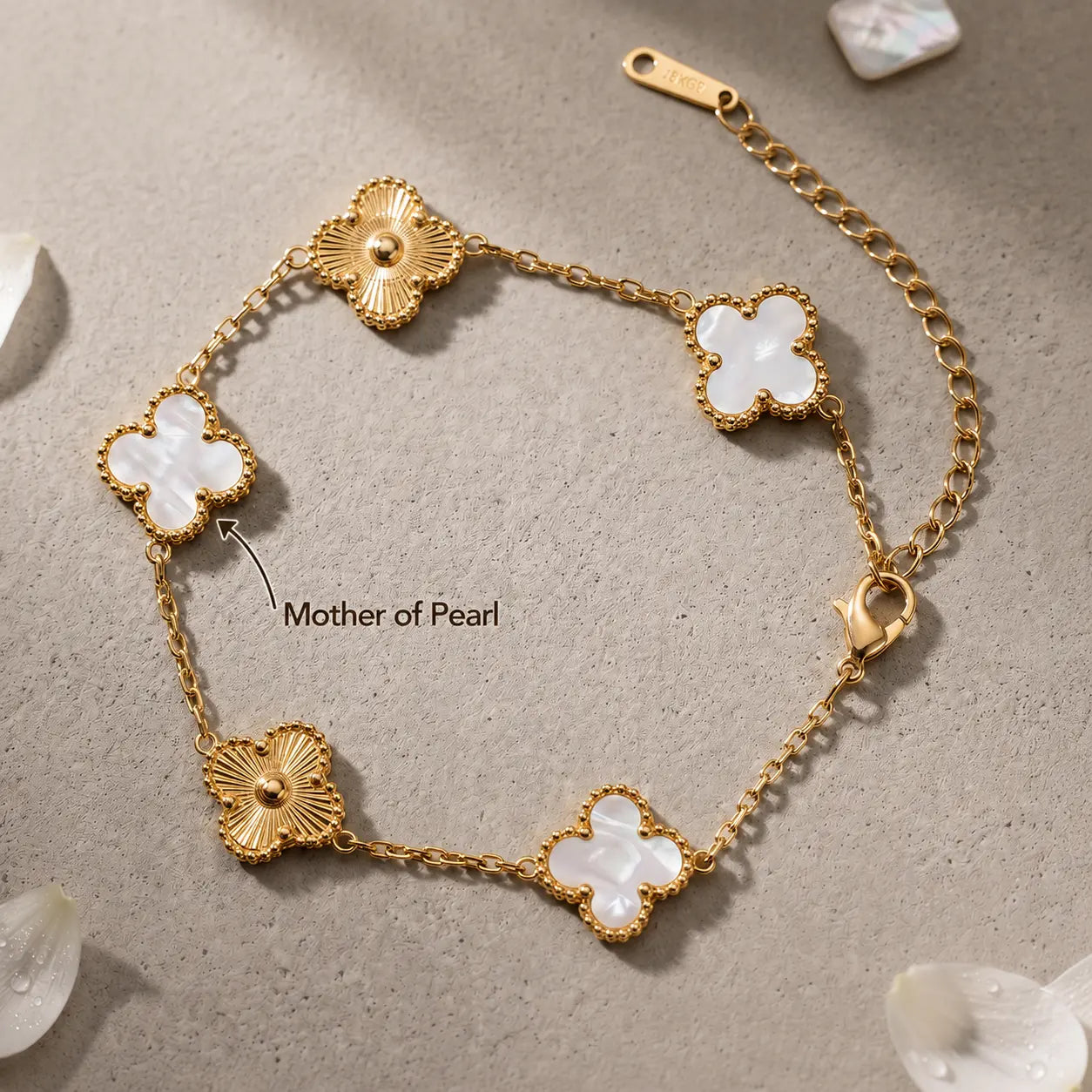 Zyler-Infini Fortune Bracelet Mother of pearl Waterproof Tarnish-Free Jewelry UAE
