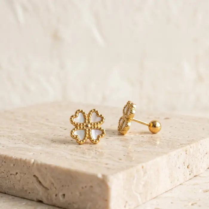 Zyler-Infini Petal-Heart Stud Waterproof Tarnish-Free Jewelry UAE