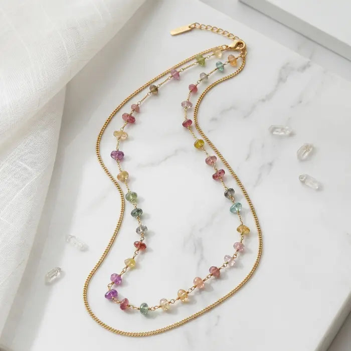 Zyler-Infini The Tourmaline Link Chain Waterproof Tarnish-Free Jewelry UAE