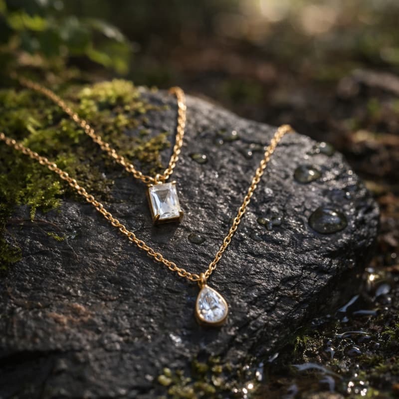 Zyler-infini The Signature Geometric Duo Necklace