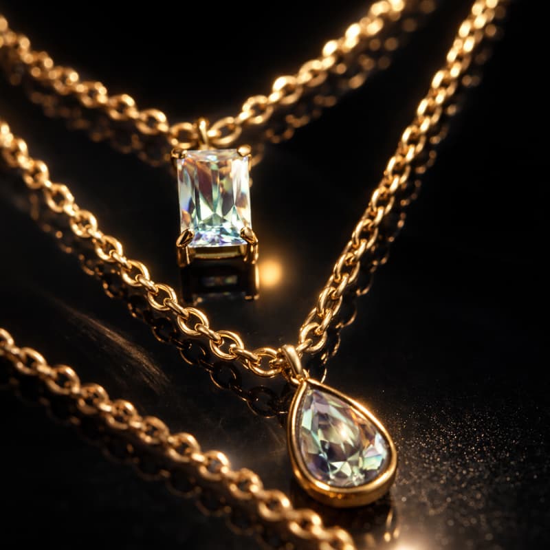 Zyler-infini The Signature Geometric Duo Necklace