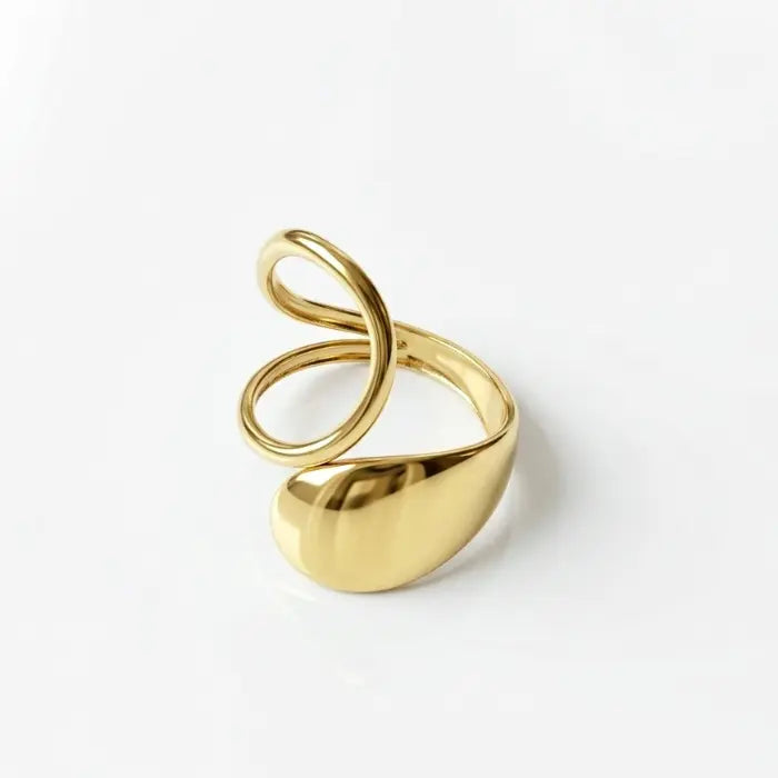 Zyler-Infini The Petal Twist Ring Waterproof Tarnish-Free Jewelry UAE