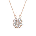 Zyler-Infini Bloom Of Hearts Duo Sterling Silver Necklace Waterproof Tarnish-Free Jewelry UAE