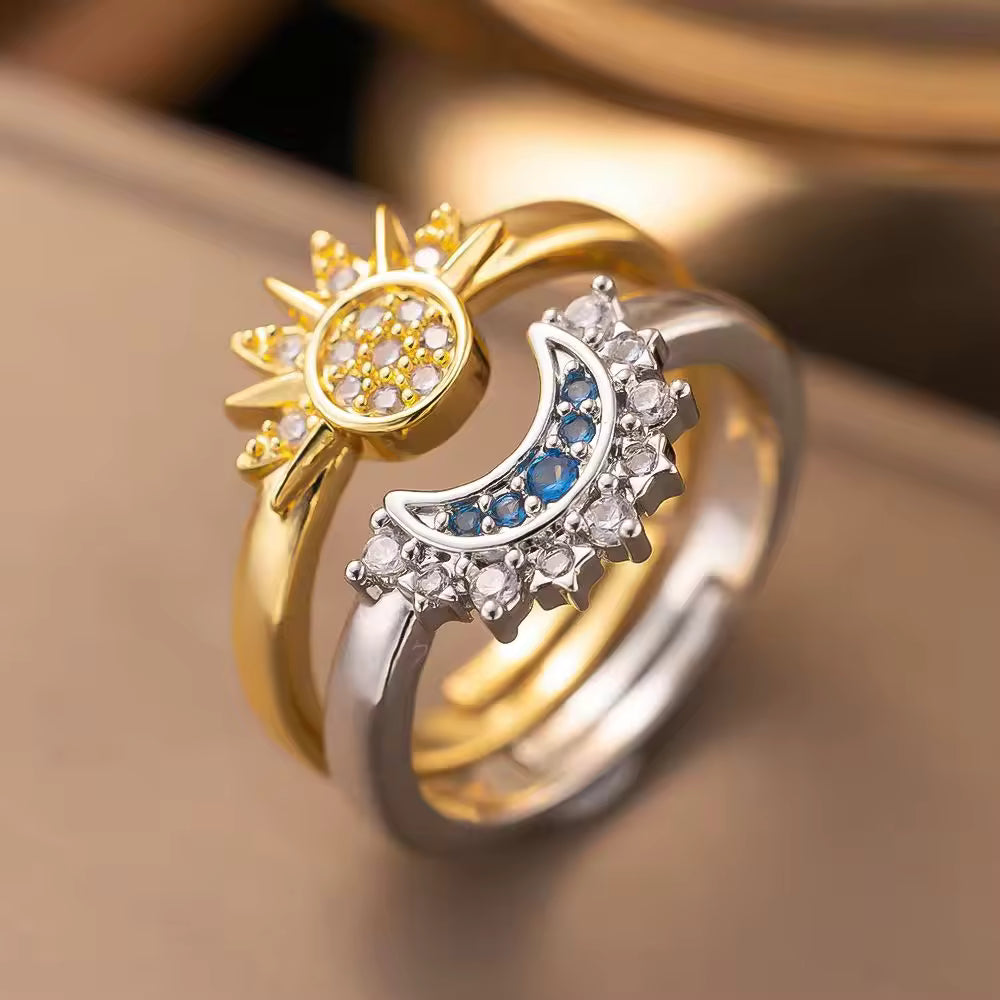 Zyler-Infini Golden Twilight Ring Waterproof Tarnish-Free Jewelry UAE