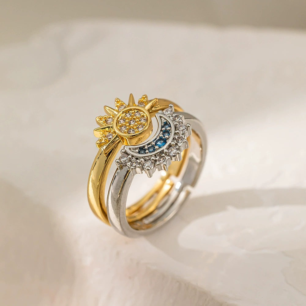 Zyler-Infini Golden Twilight Ring Waterproof Tarnish-Free Jewelry UAE