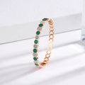 Zyler-Infini Malachite Inlay Hollow Honeycomb Bangles Waterproof Tarnish-Free Jewelry UAE