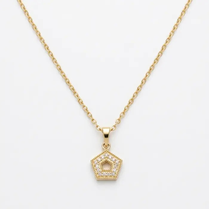 Zyler-Infini The Pentagon Pave Chain Waterproof Tarnish-Free Jewelry UAE