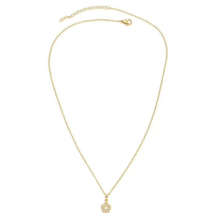 Zyler-Infini The Pentagon Pave Chain Waterproof Tarnish-Free Jewelry UAE