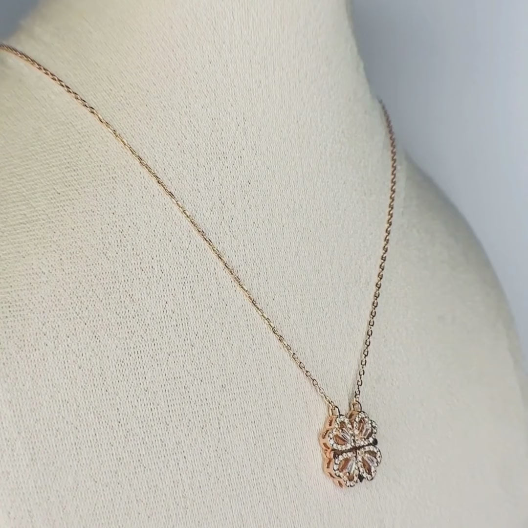 Bloom Of Hearts Duo Sterling Silver Necklace