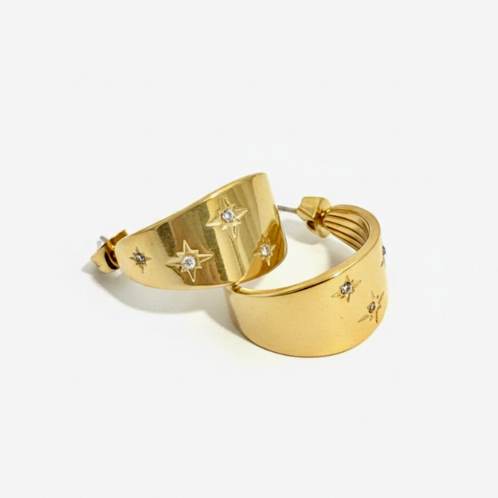 Crescent Star Studs