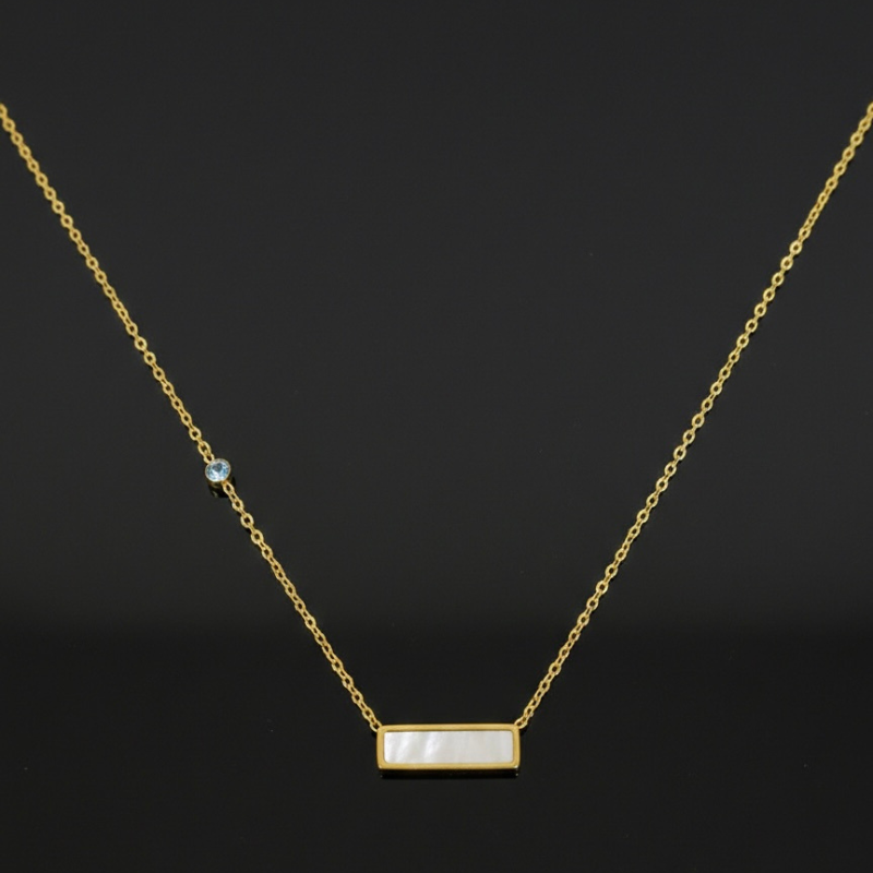 The Prism Bar Mother Pearl Chain