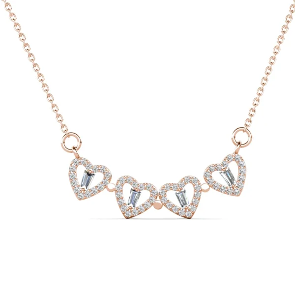 Bloom Of Hearts Duo Sterling Silver Necklace - Image 2
