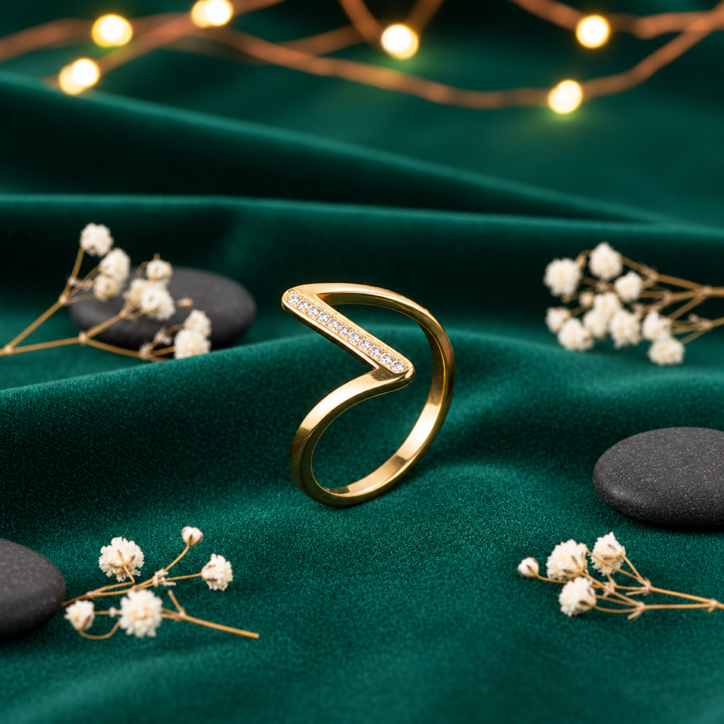 The Modern Chevron Ring