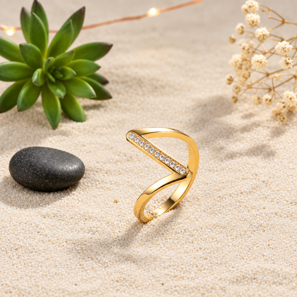 The Modern Chevron Ring